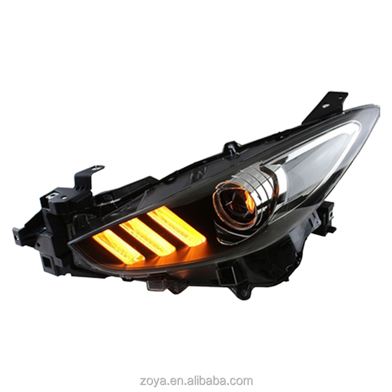 Headlight assembly modified LED daytime running lights xenon lights tuning light For 14-17 models Axela