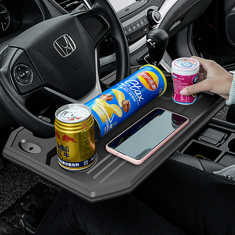 Hot selling universal plastic travel car vehicle steering wheel table tray