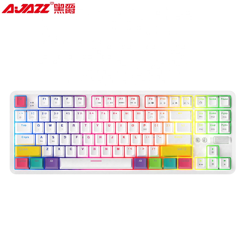 AJAZZ K870T Новый 87 клавиш RGB беспроводной двойной режим BT игровая механическая клавиатура типа C для ноутбука/ПК/Win