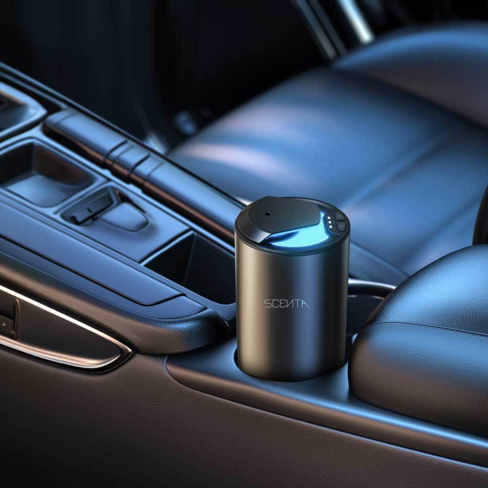 SCENTA Waterless Battery Diffuser 3 Colors Ambient Lights Portable Usb Rechargeable Ce Essential Oil Car Scent Diffuser