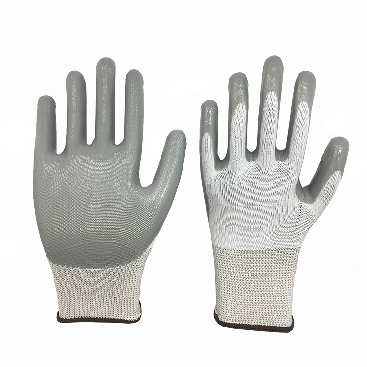 13G полиэфирные нитриловые перчатки Guantes de Trabajo Защитные рабочие перчатки Безопасные перчатки для рук Дешевые
