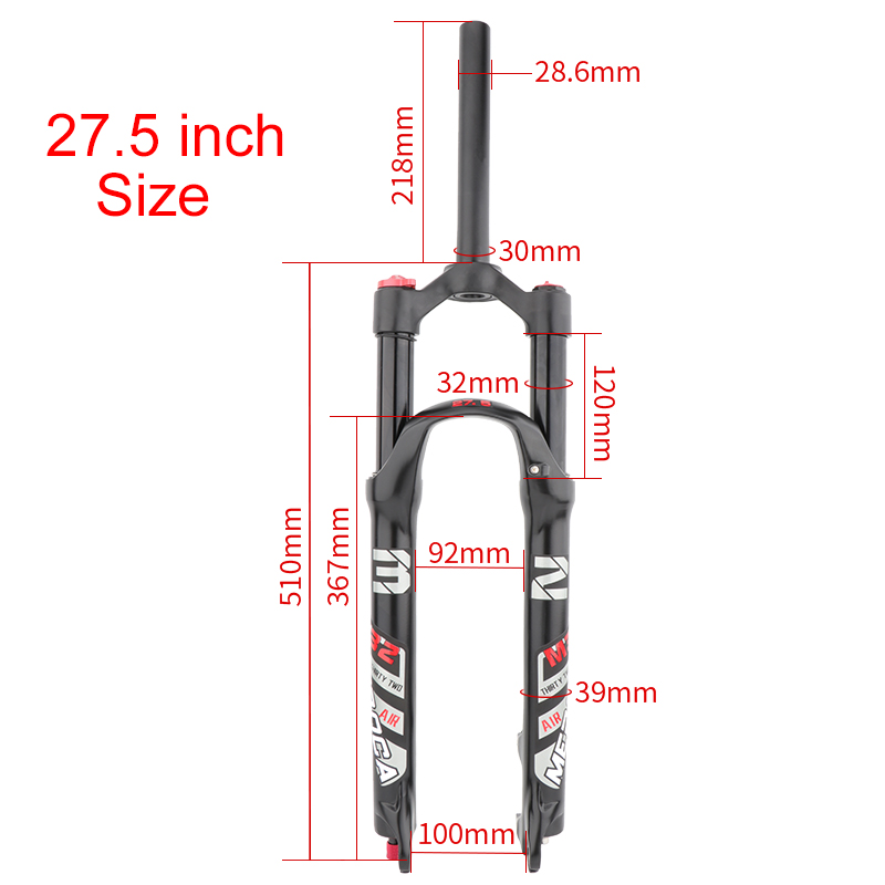 MEROCA Bicycle Air Fork 26/27.5/29 inch disc brake quick release MTB Shock Absorber Oil and Gas Fork