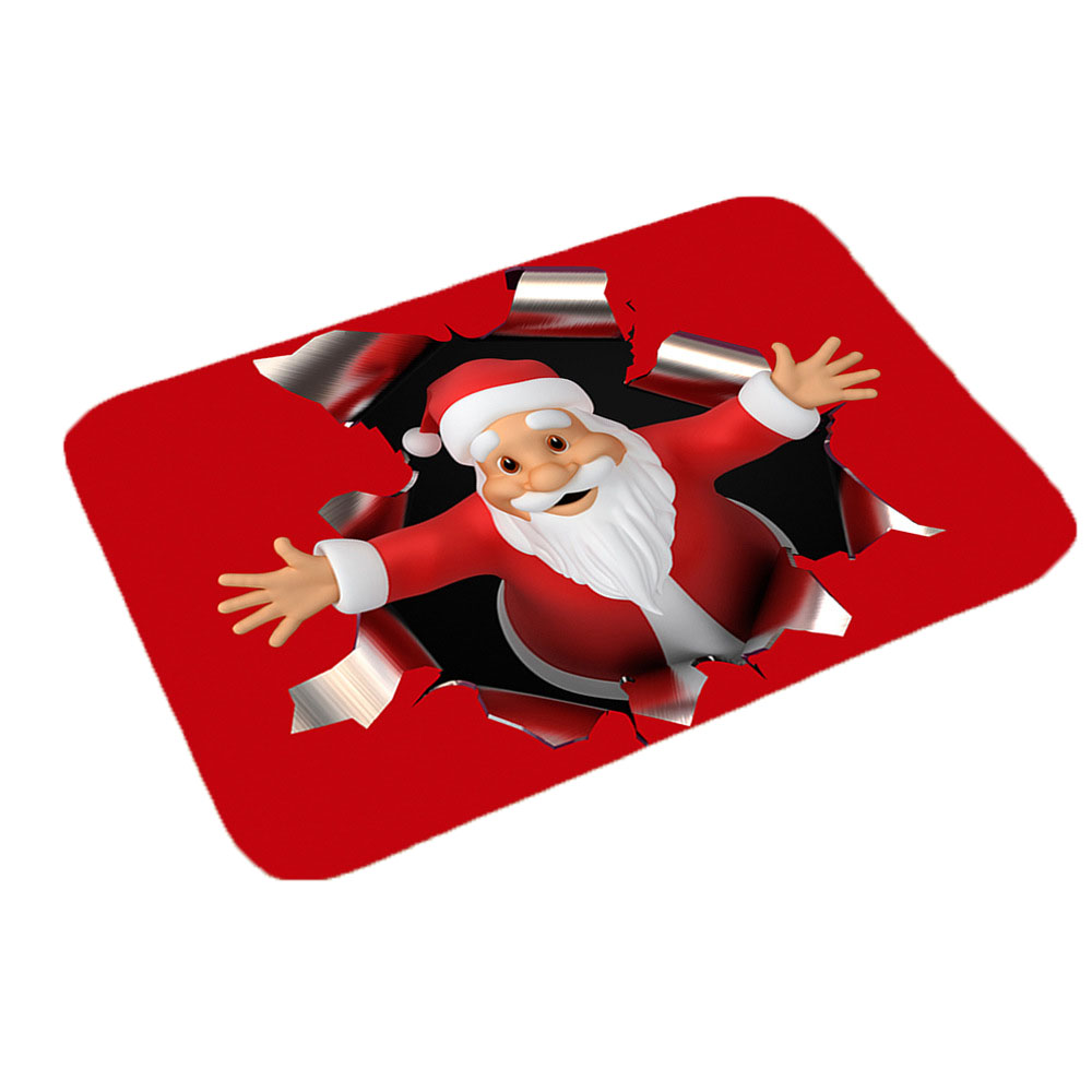 Fashion Design Merry Christmas Decoration Door Floor Bath Mats Non-slip Water Absorbing Carpets and Rugs