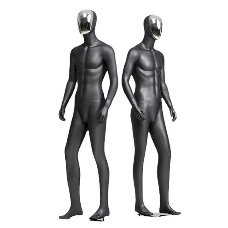 Full Body Clothing Store Dummy Models Window Props Black Sports Bodybuilding Male Mannequin