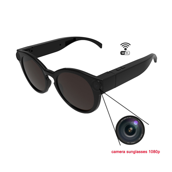 1080p Wifi Micro Cameras HD Smart Video Recorder Camcorder Fashion Eyewear Camera Sunglasses with Polarized-lenses