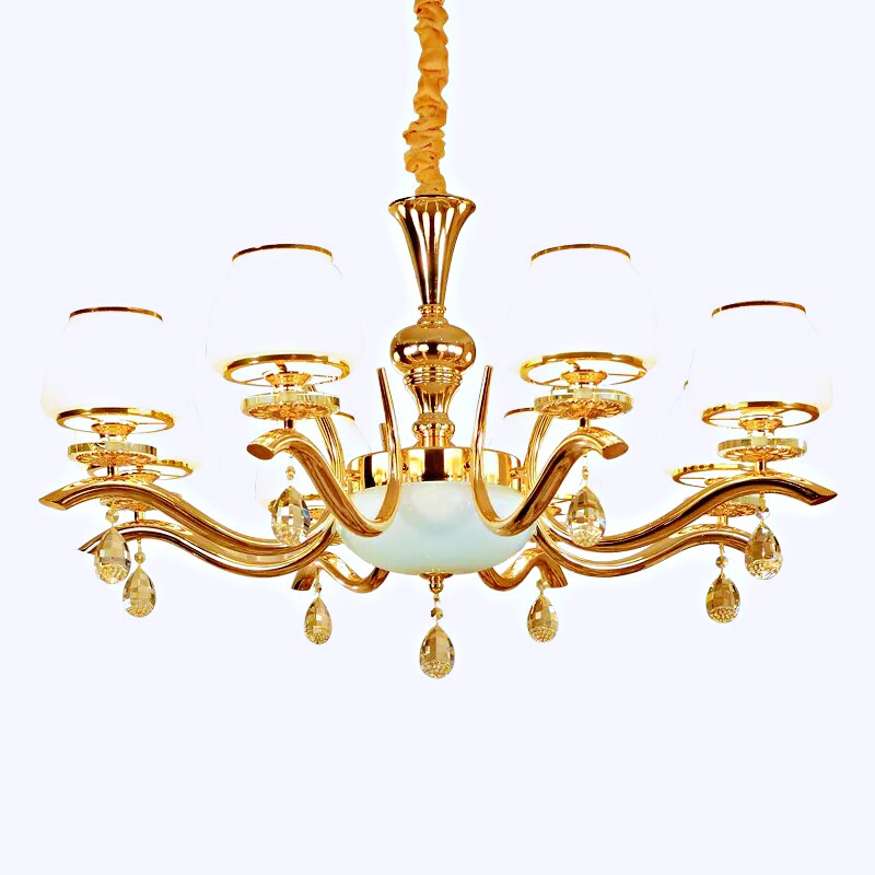 2019 Modern new design hotel lobby chandelier European chandelier iron glass crystal light