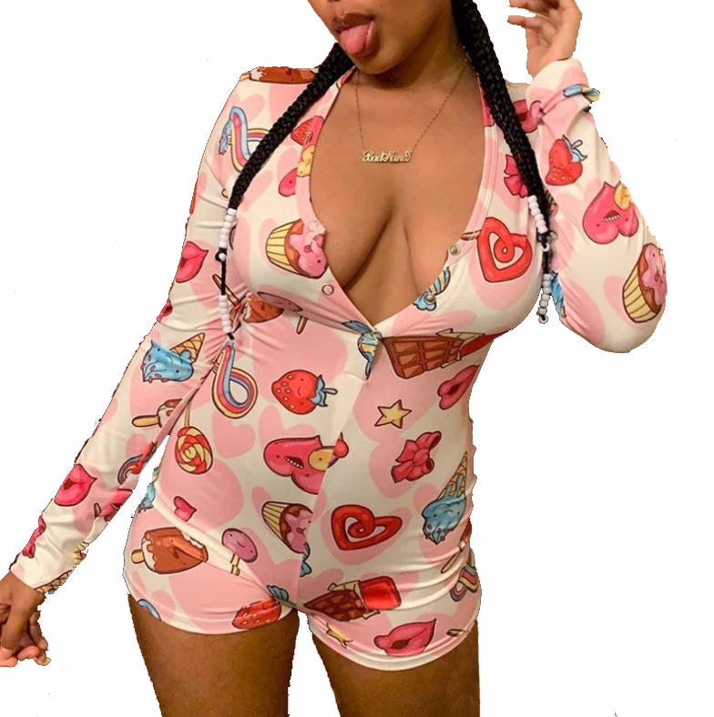 Sexy Adult Elastic Bodycon Romper Nightwear V Neck One Piece Bodysuit Short Sleepwear Girl Home Pajamas Night Clothes for women