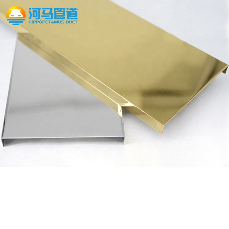 U Trim Hl 304 316 8K декоративный настенный Золотой профиль для кромки плитки из нержавеющей стали для плиточного напольного плинтуса из листового металла