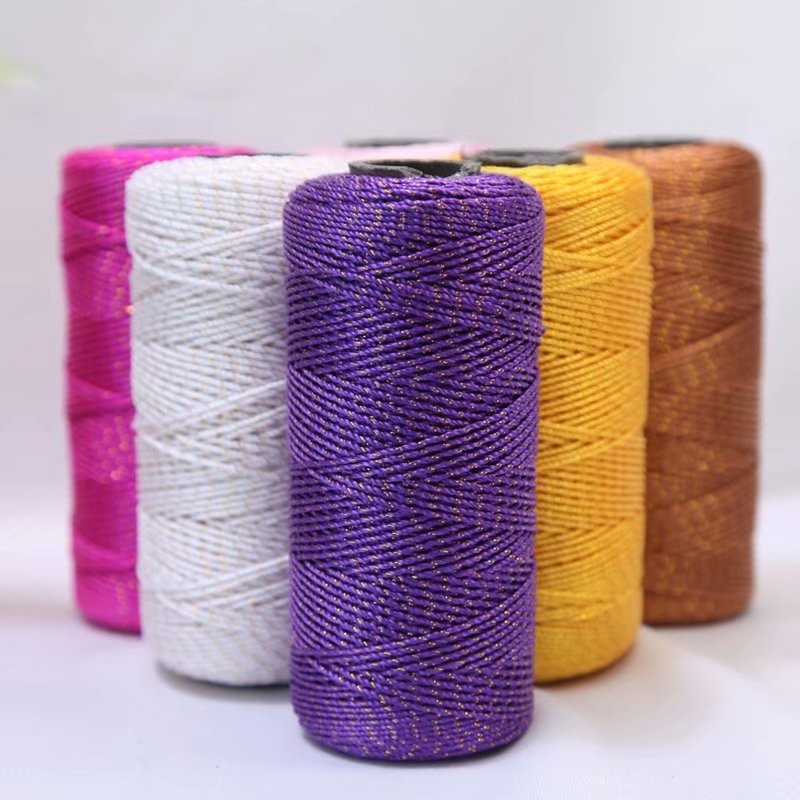 New Yarn Wholesale Flat Dyed PP Yarn High Quality Flax Polypropylene Filament Hand Knitting Yarn for hand knitting hat