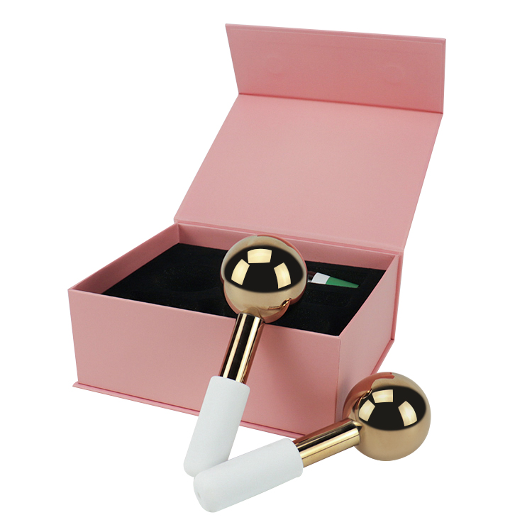 New Design 360-degree rotate skin care tools jade gua sha set ice roller cryo sticks beauty face massager steel Ice Globes