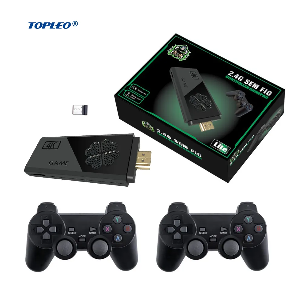 Topleo Video Game Console classic HD 3500 10000 mini 4k portable retro game stick game console