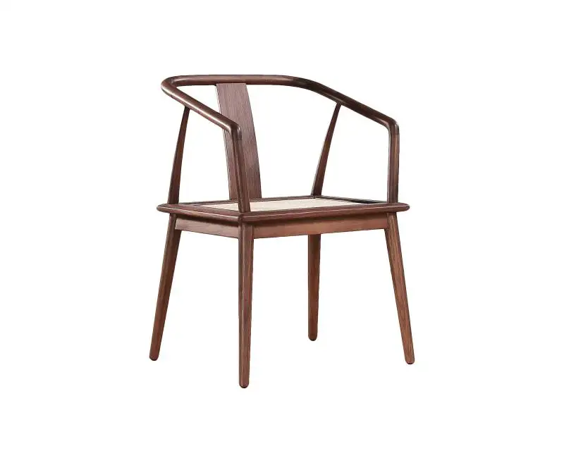 Model Neo-Chinese style Rattan Solid Wooden Chair for Home Restaurant Hotel Furniture