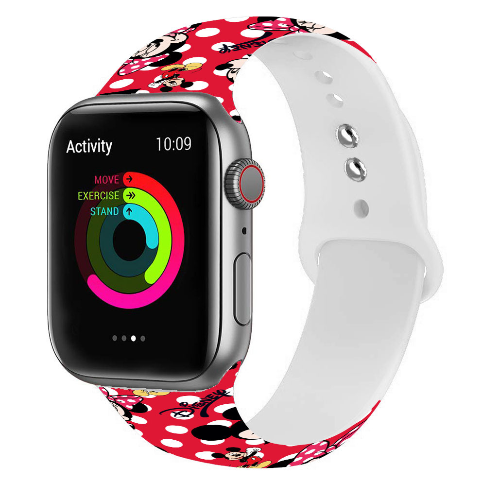 Мультяшный ремешок для Apple Watch 42 мм 44 мм 38 мм 40 мм, силиконовый ремешок для мыши, ремешки для часов Apple iWatch Series 6 5 4 3