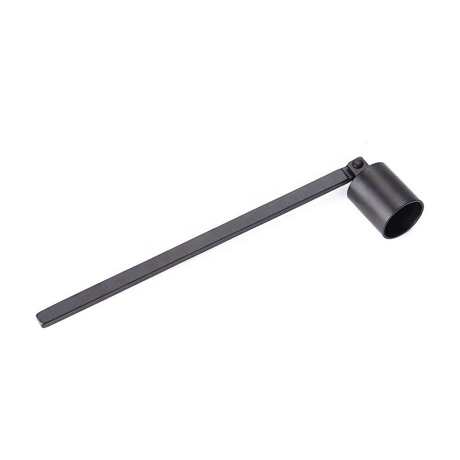 Wholesale custom metal stainless steel matter black candle wick snuffer for candle snuffer