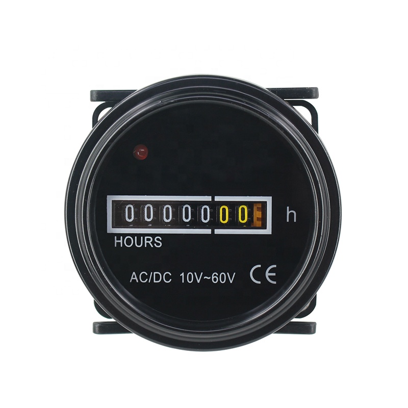 Переменного тока/DC10-60V черного цвета с круглым счетчик моточасов TH-1 для двигателя