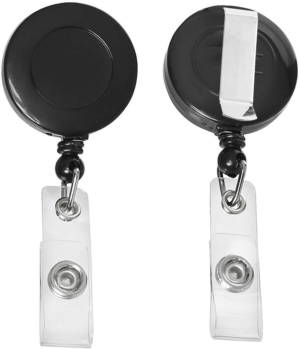 Горячая продажа в AMAZON Retractable Badge Holder ID Card Holder Reel с поворотным назад Крокодил черный
