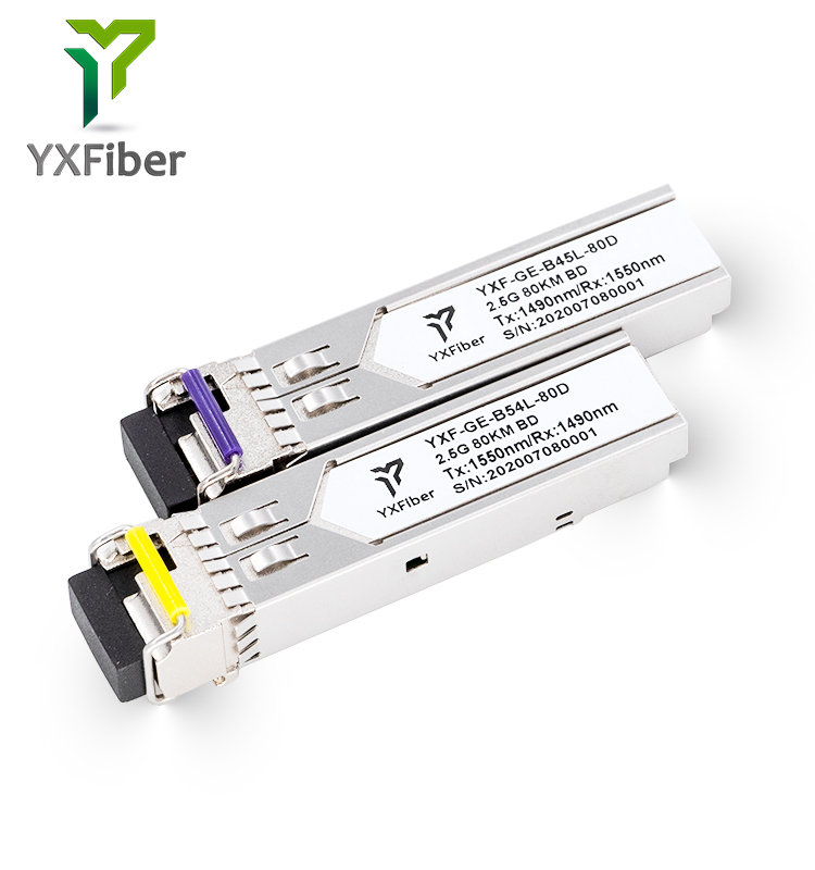 2,5G BIDI 80km 1490nm/1550nm разъем LC Волоконно-оптический модуль SM 2,5G BIDI SFP
