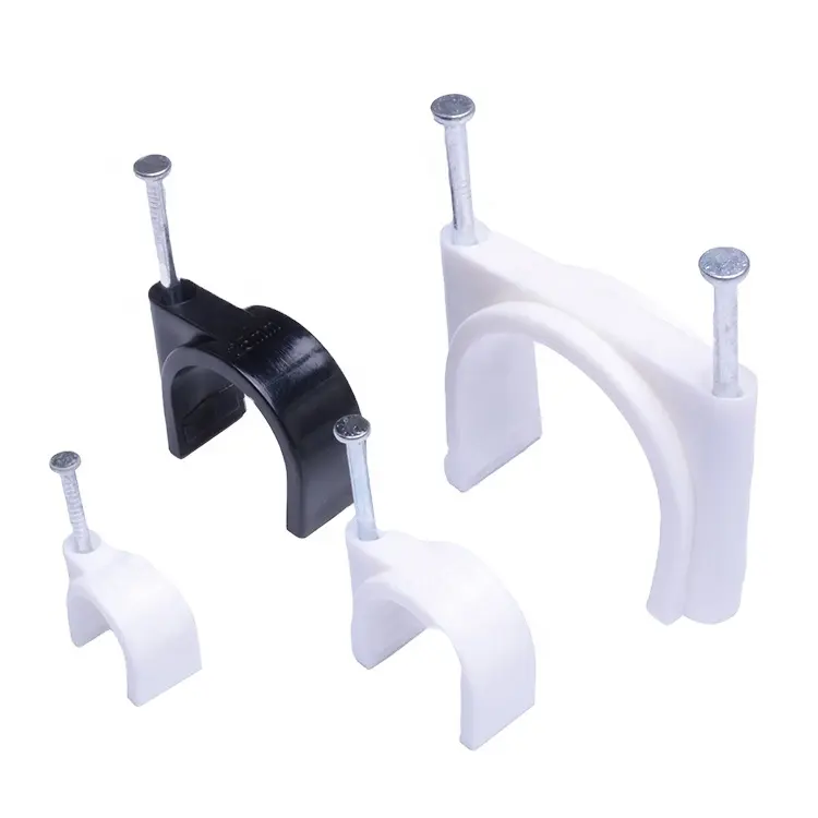 Cable clip,plastic nail wall cable clip electric cable clamp