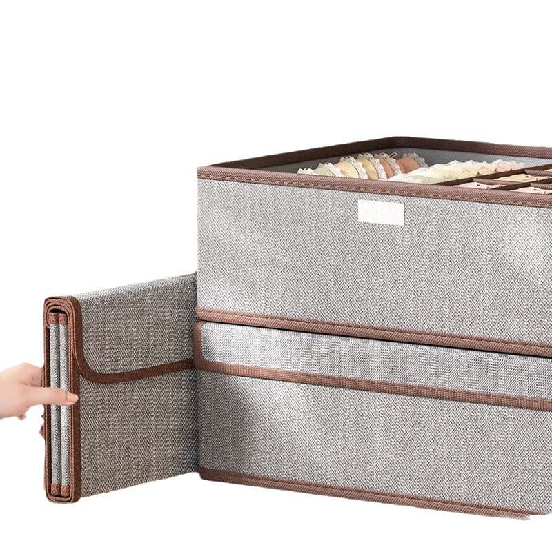Sale Reasonable Price Storage Box For Underwear Grids Foldable Household Items For Home Storage
