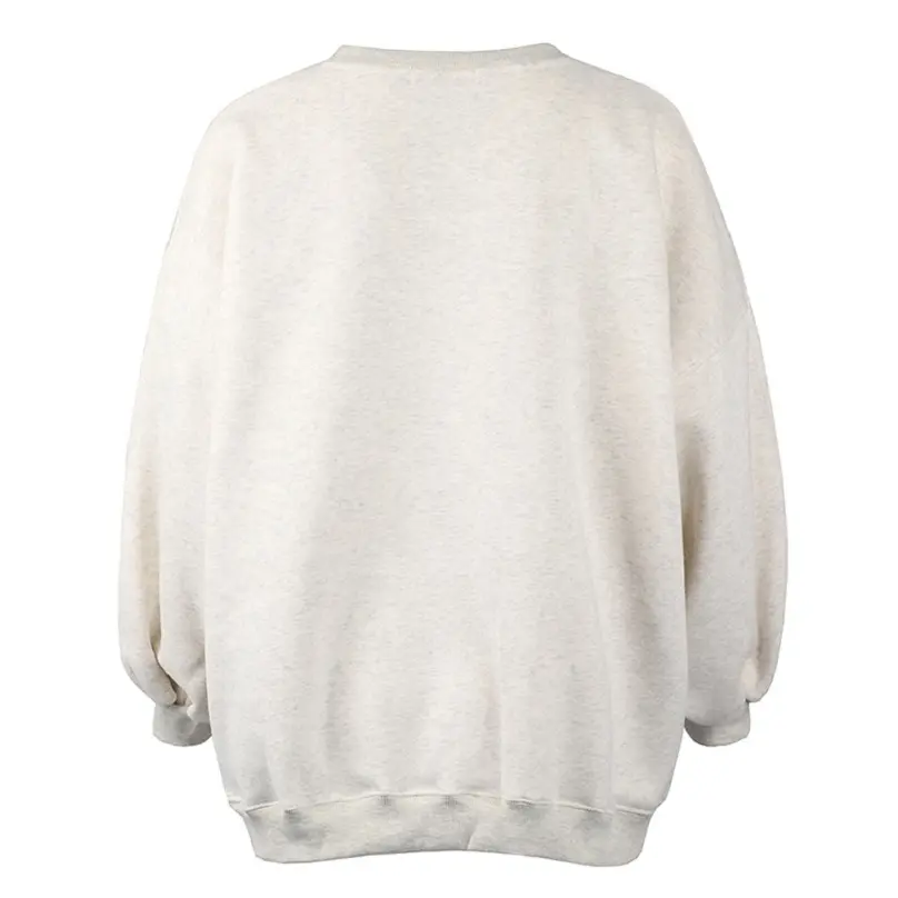 Wholesale Women's Crewneck Fleece Sweatshirt Plain Soft Sweat Shirt Without Hood