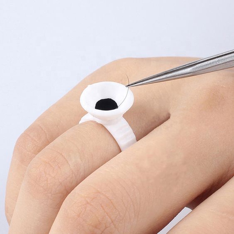 Wholesale holder glue white flower glue holder private label glass lashes glue holder