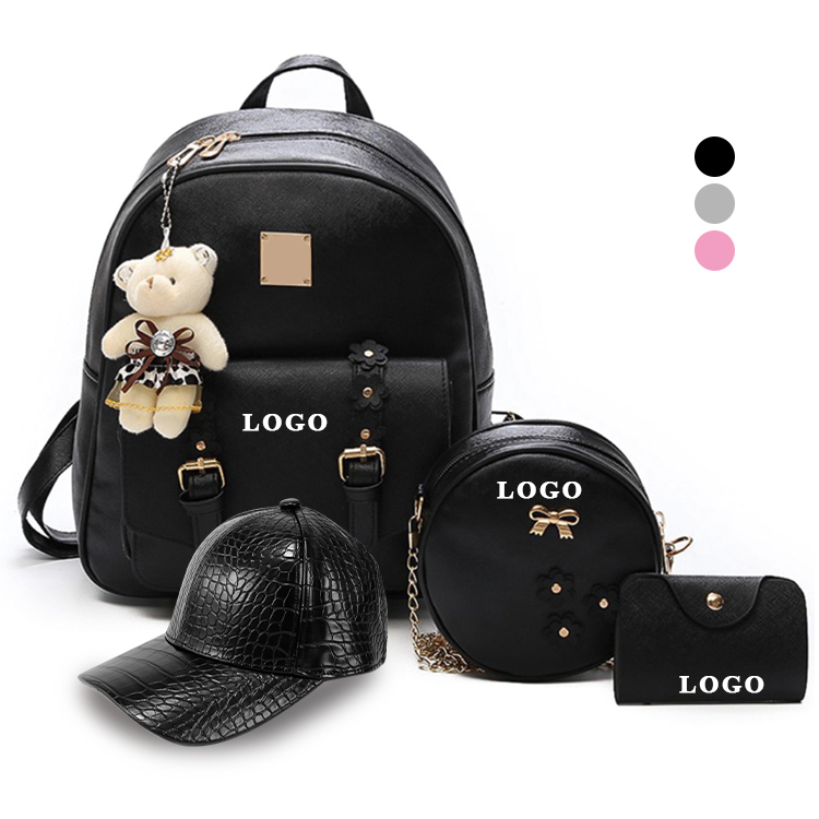 Fashion Bag For School Leather Hat School Bag Set Girl Bag Backpack