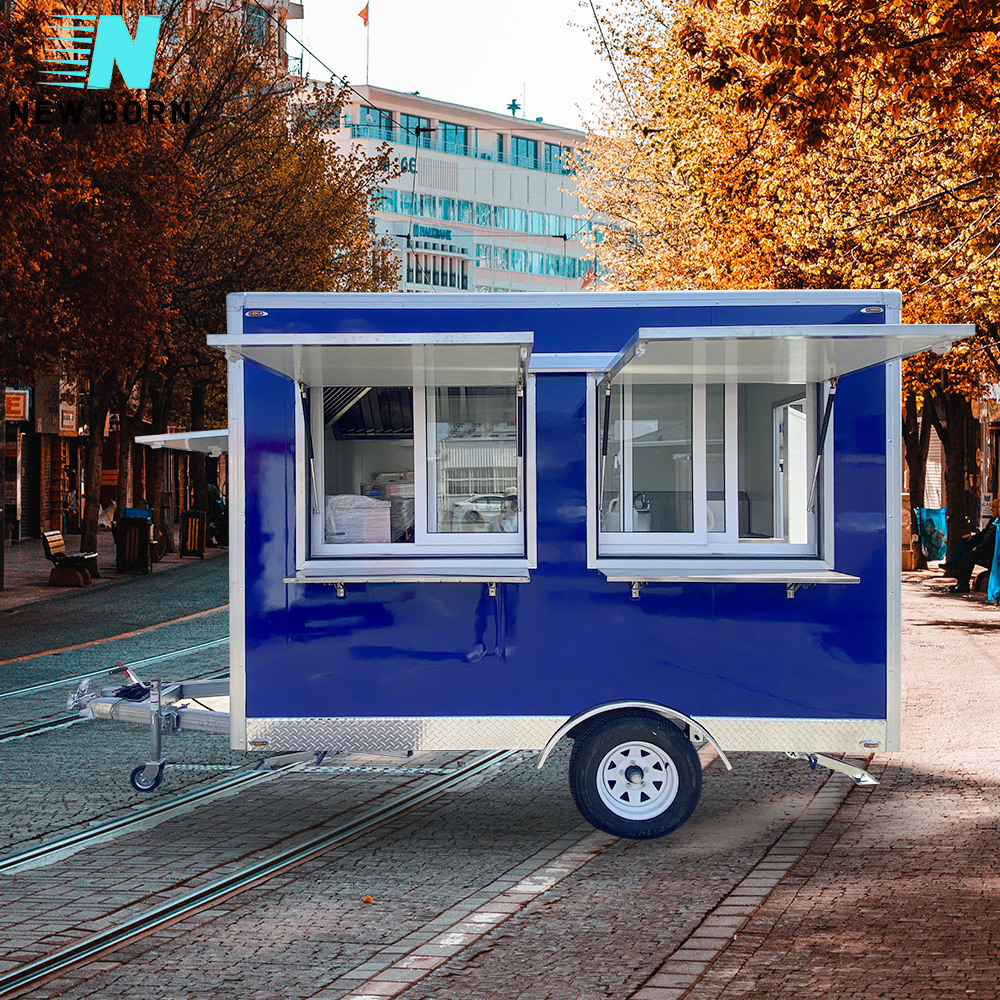Manufacturer Wholesale Food Cart Kiosk Street Vendor Food Cart Street Food Trailer Fully Equipped