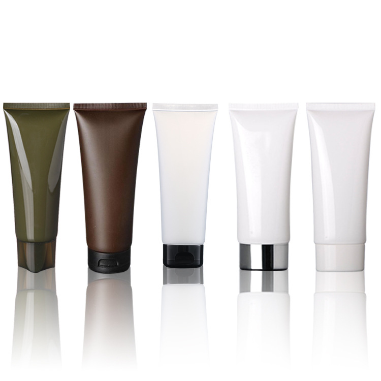 50g 100g white PE plastic face cleanser cosmetic bottle cosmetic plastic tube for cream packaging