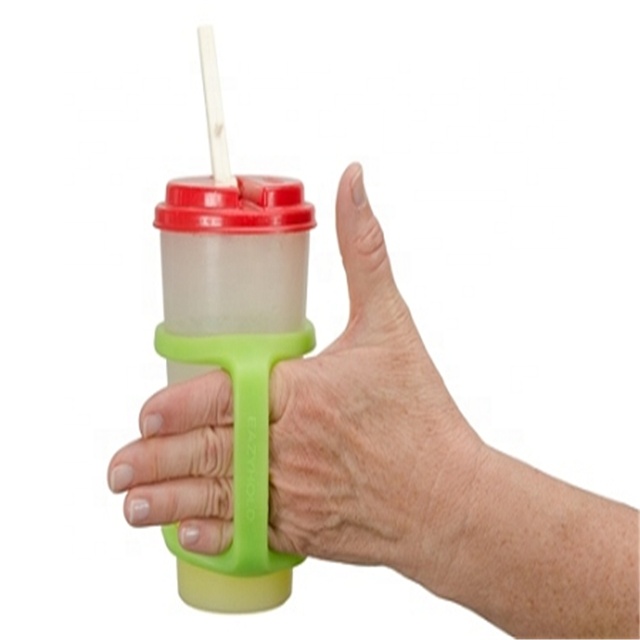 Popular Running Bike Gym Soft Water Bottle Carrier Siliocne Water Handle Grip