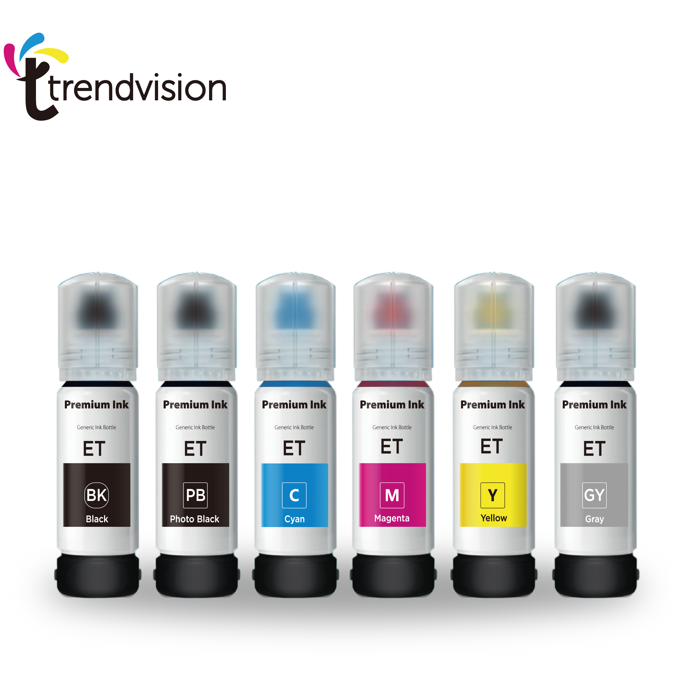 Trendvision EP EcoTank фото 6 видов цветов серии Совместимый чернильный картридж для принтера Epson L8168 8188