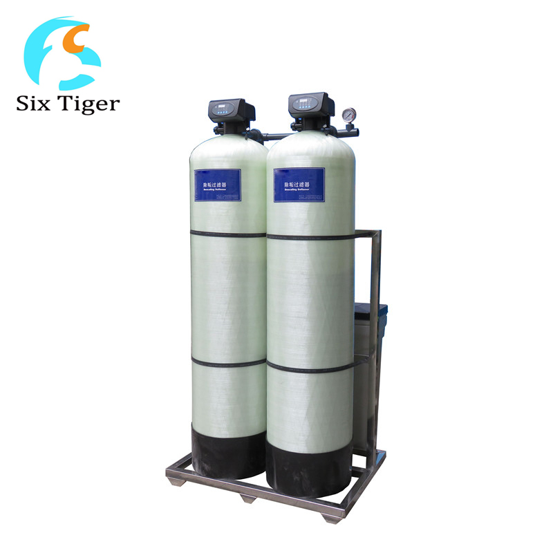 4000LPH Dual Water Softener Automatic Water Softener 4TPH 2 Stage with Double Auto Valves Water Softener Equipment
