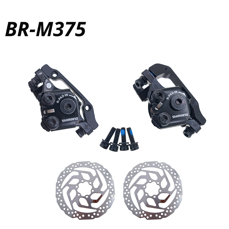 Механические дисковые тормозные суппорты SHIMANO BR M375 для Acera Alivio Deore с полимерными колодками, суппорт M375 w/n G3 RT30 RT26 ротор