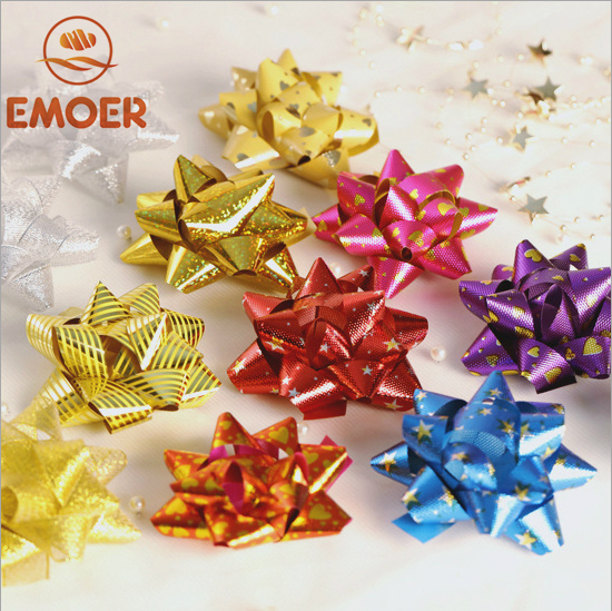 Three-dimensional gift flower packaging star flower finished gift decoration embellishment with self-adhesive flower ribbon laff