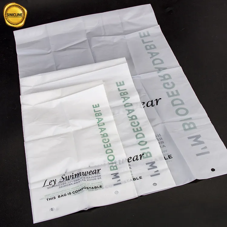 eco friendly bag packaging sustainabl corn starch bio adhesive bags for swimwear