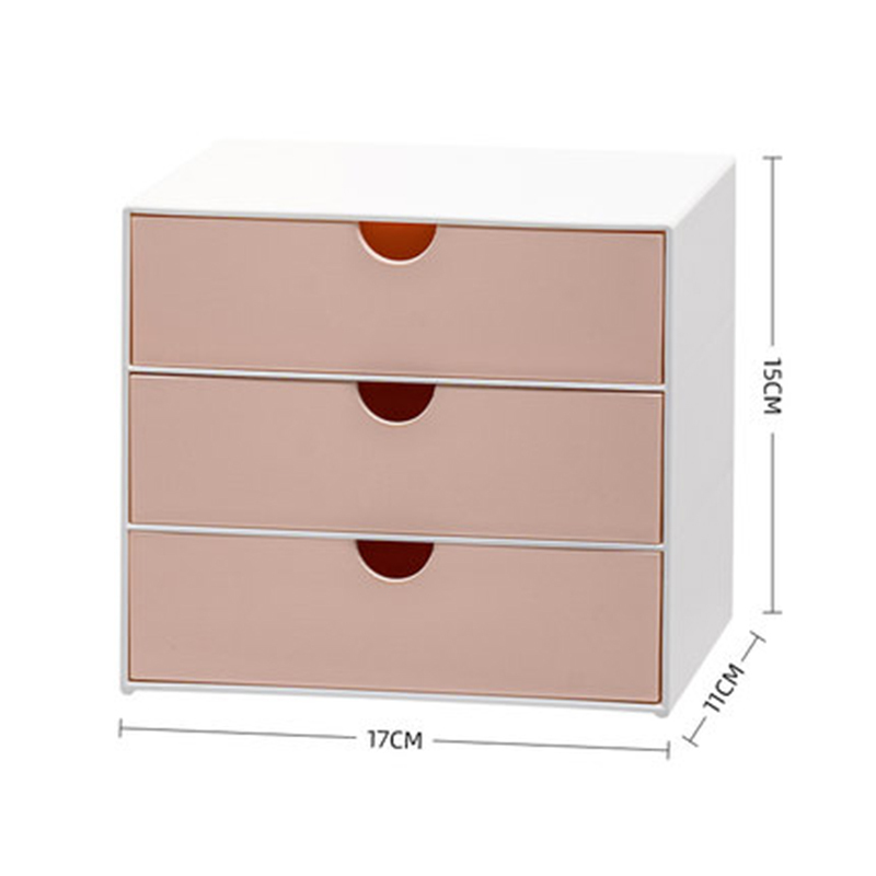 2 Sizes Large Capacity Drawer Storage Box Student Office Desktop Storage Cabinet Drawer Type Jewelry Cosmetic Organizers