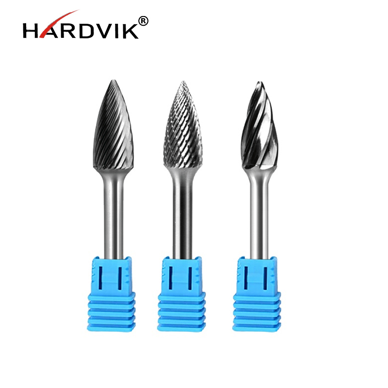 HARDVIK Various Types Tungsten Carbide Rotary Burr Set For Metal Work Pieces Grinding Polishing Carving OEM ODM