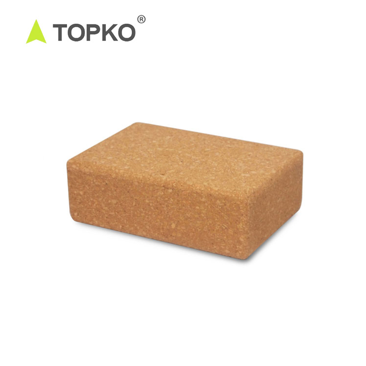 TOPKO оптовая продажа лого печать натуральный материал пробковый Йога блок
