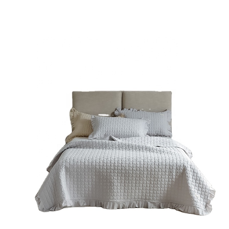 Bedspread Set Bedding Style Wholesale Queen Cotton Home Bed Cover Spread Sheet 100% Cotton Customized Size 100%cotton Embroidery