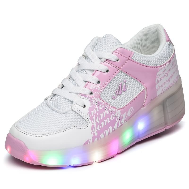 2018 newest wheels roller skate led flash roller skate shoes led shoes