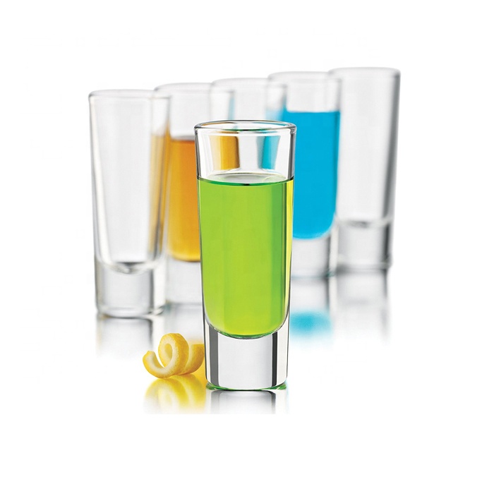 Clear shooter unique tequila 2 ounce shot glass wholesale