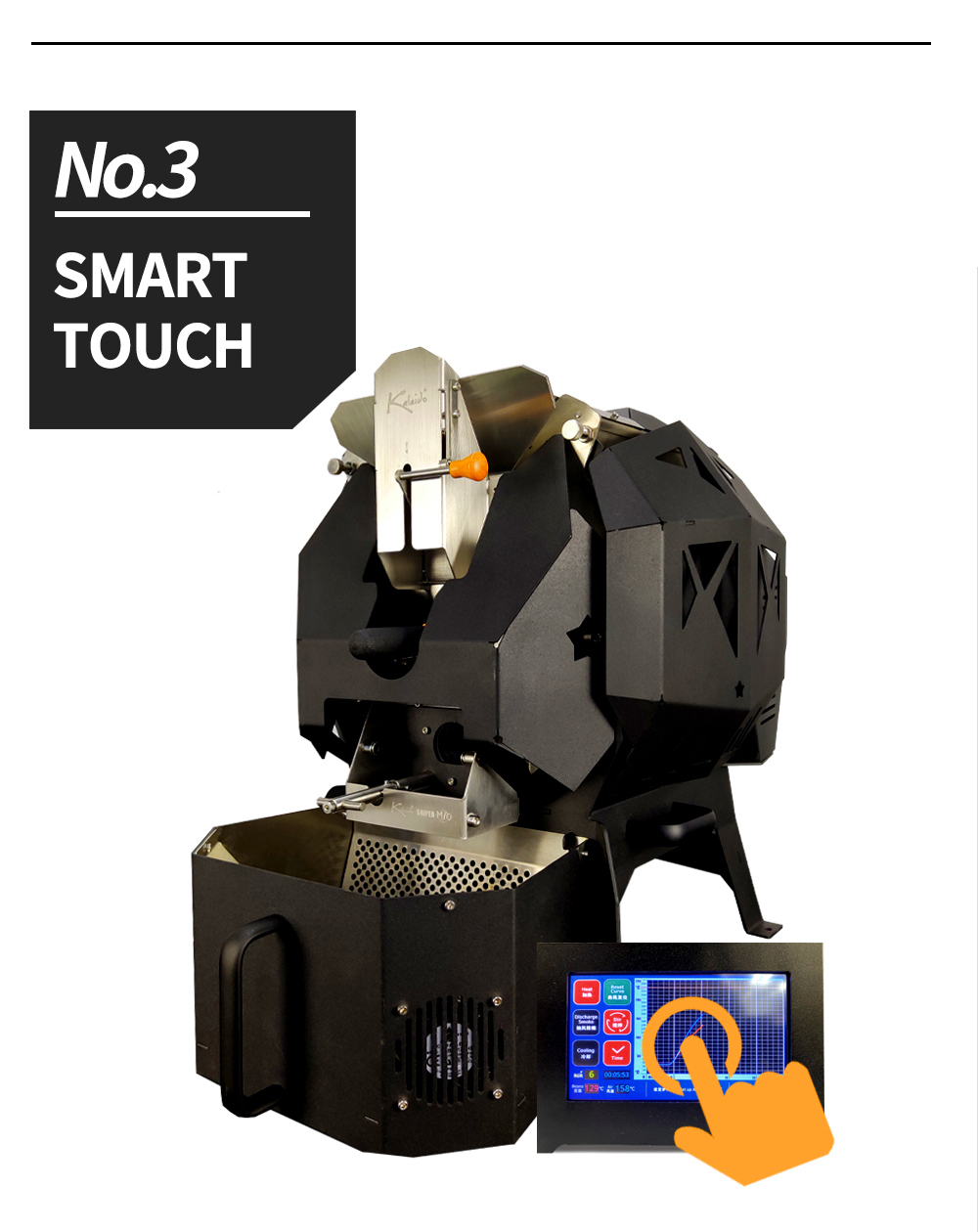 Commercial Adjustable air durm heating speed Coffee Roasting Equipment 3Kg Coffee Bean Roaster