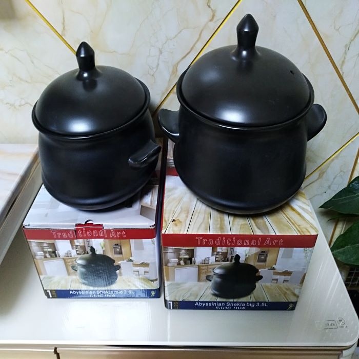 Эфиопский кухонная кастрюля из shekla горшок с огнезащитный