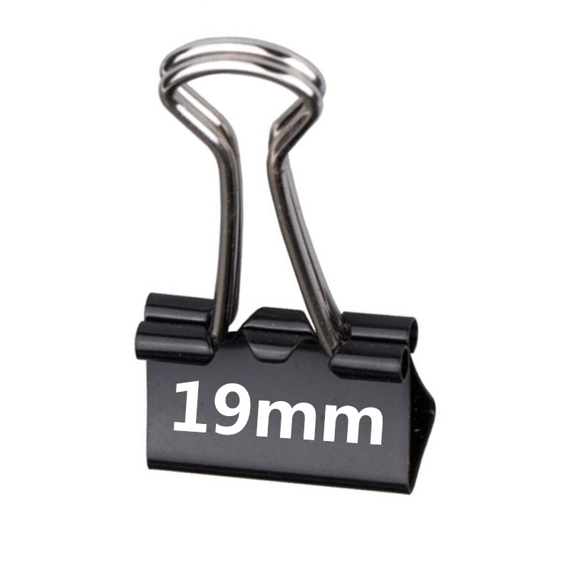 Novel solid color metal binder wire stationery office long tail clip