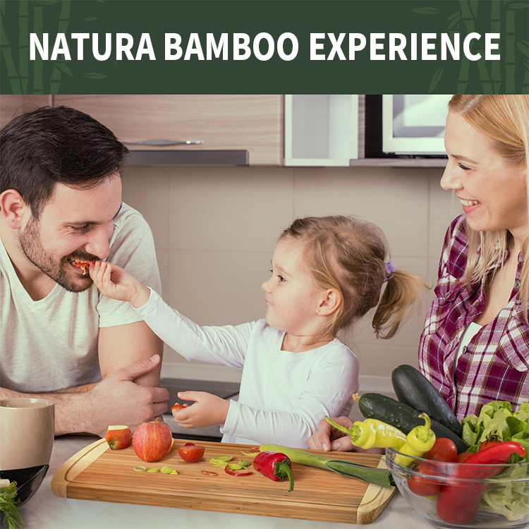 Wood Butcher Block and Wooden Carving Board for Meat and Chopping Vegetables, Bamboo chopping board with juice groove