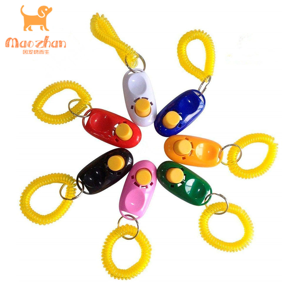 2020 Лучшая цена для Big Button Dog Training Clicker с желтым запястье