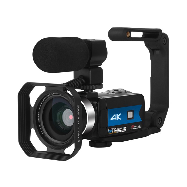 Видеокамера 4K 56MP широкоугольная линза/микрофон/бленда объектива/Складная ручка 16 * умная видеокамера Zome HD
