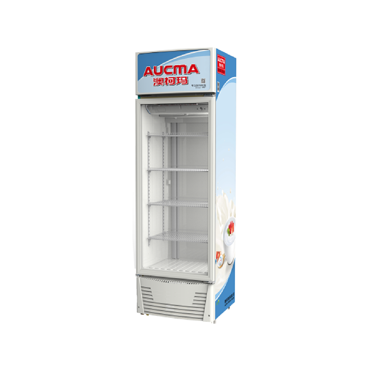 Hot Selling High Quality Hot Selling Aucma Sc-341ga Vertical Display Cabinet With Light Box Beverage Cooler