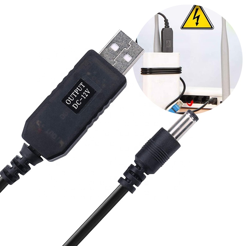 USB 5V-12V кабель питания 5.5X2.1 мм DC 5V-12V USB кабель