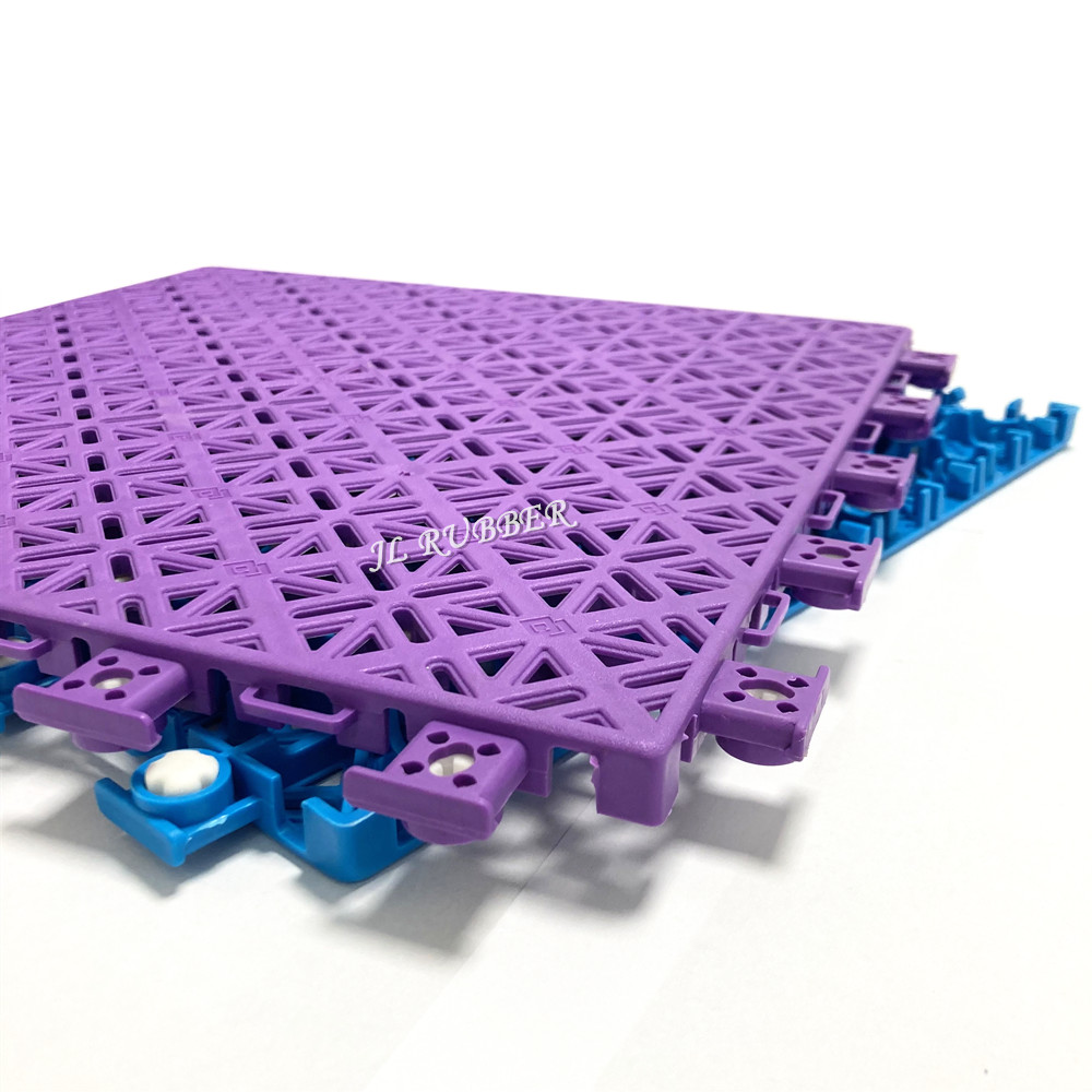 Outdoor PP interlocking plastic floor tiles basketball courts rubber flooring