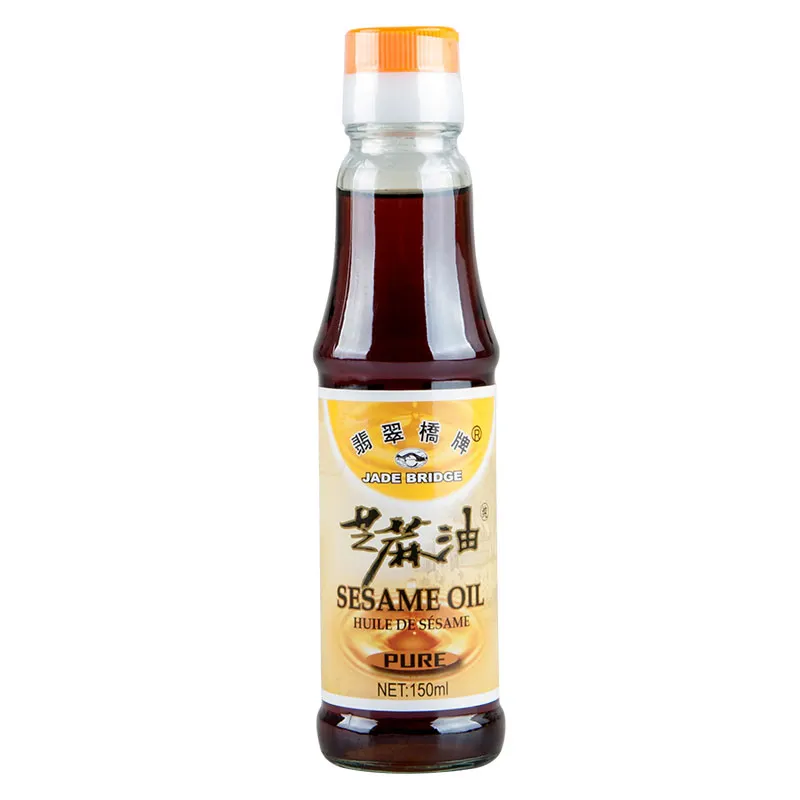 OEM Factory Price Haccp Edible Oil Bulk Wholesale Jade Bridge 150 ml Pure Sesame Oil for Supermarket Cuisine